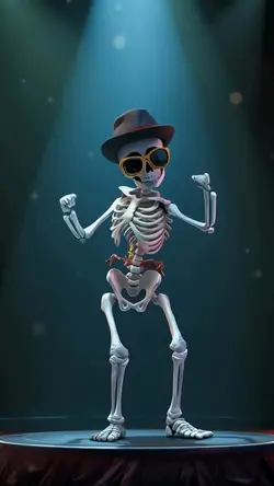 Funny skeleton dance