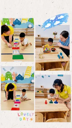 Em bé đi học 