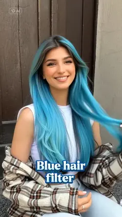 Blue hair filter 