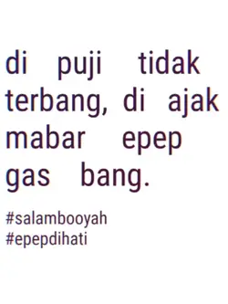 dipuji ga terbang,