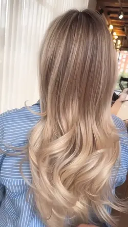 Honey blond hair