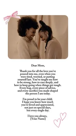 Letter to Mom