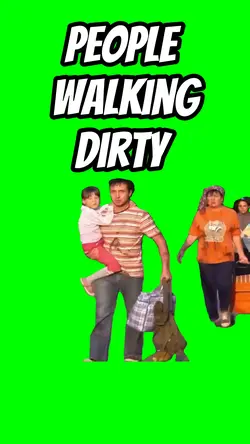 People walking dirty