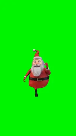 funny Santa running
