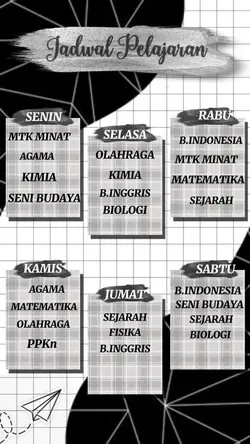 JADWAL PELAJARAN