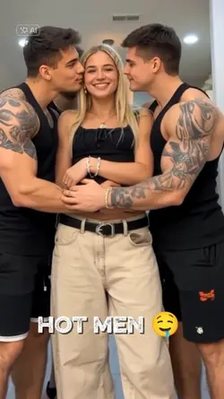 Hot men hug 