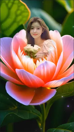 In the flowers