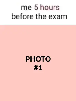 5 hours before exam