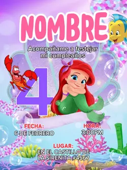 SIRENITA BEBE INVITA