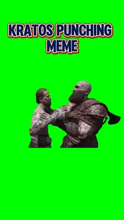 Kratos punching meme