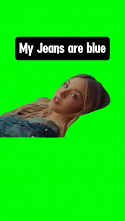 My jeans are blue