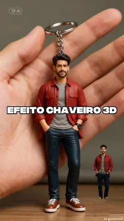 Efeito chaveiro 3D