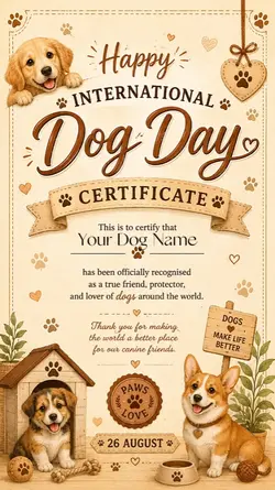 DOG DAY CERTIFICATE