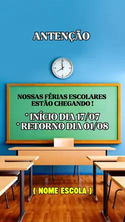 AVISO ESCOLAR FÉRIAS