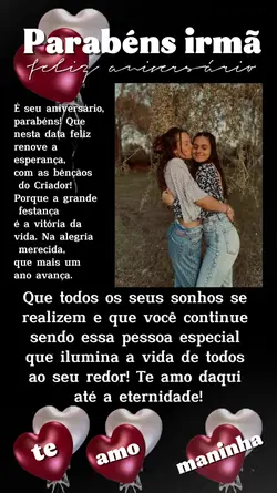 parabéns irmã 