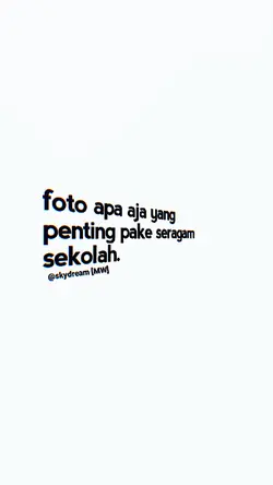 pake seragam sekolah