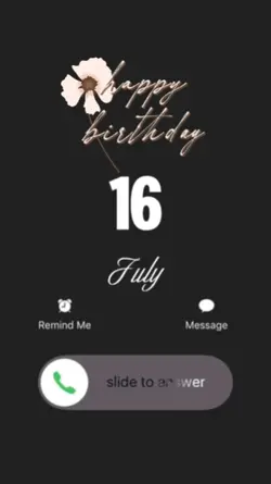 Birthday 16 july