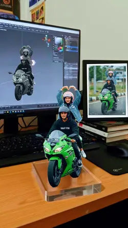 Miniatur ai 3d keren