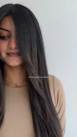 layered hair cut 