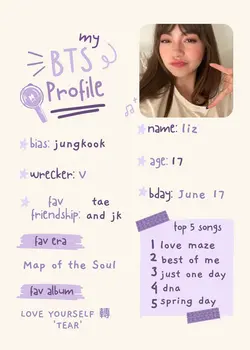 my bts profile 💜