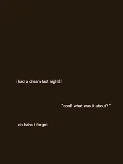 i had a dream last