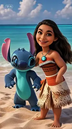 Moana and Stitch 