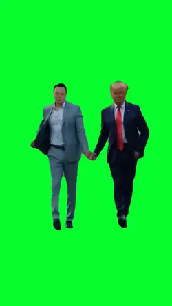 trump elon musk danc