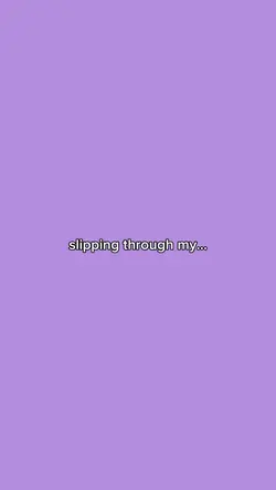 Through my fingers