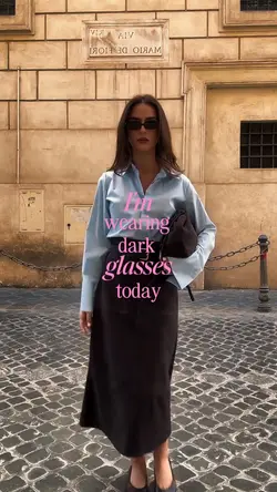 wearing dark glasses