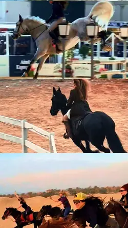 montado a caballo