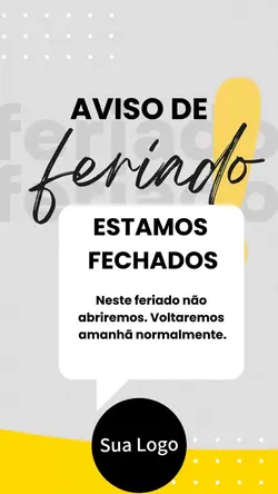 AVISO DE FERIADO 