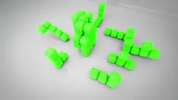 green cube