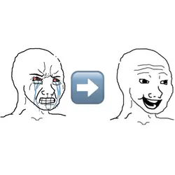 Sad to happy wojak