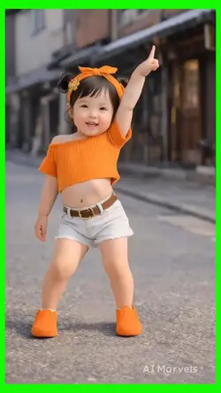 AI dancing Baby girl