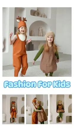 Kids Clothing Product Display In TikTok Style