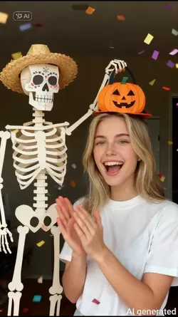 me and skeleton