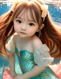 AI mermaid kid