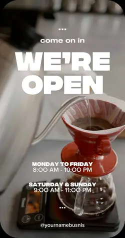 we're open