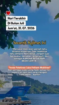 Jum'at 31 Juli 2026