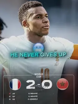 Mbappé never give up