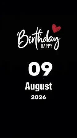 Hbd 09 August 2026 