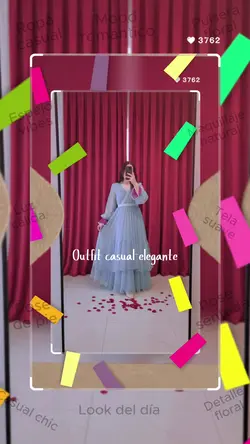 Selfies en espejo: look romántico