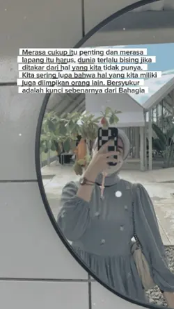 merasa cukup itu.. 