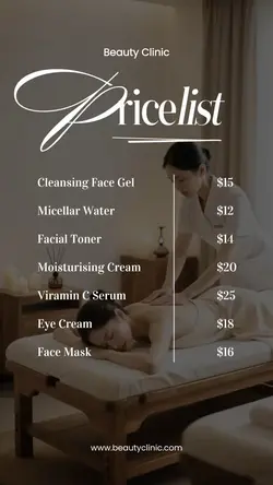 story : pricelist