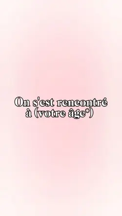 Rencontre/âge/amitié