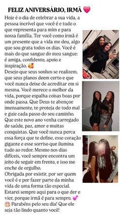 PARABÉNS IRMÃ 