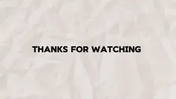 Thank You closing