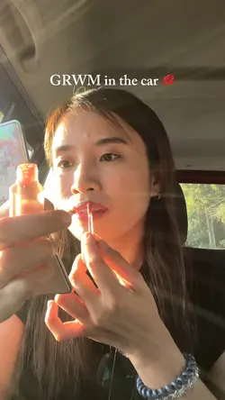 GRWM in the car