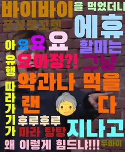 할미는 그냥 약과나 먹을랜다
