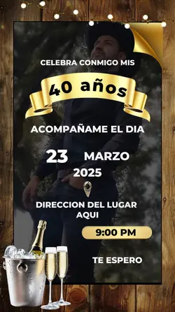 Invitacion Hombre 40